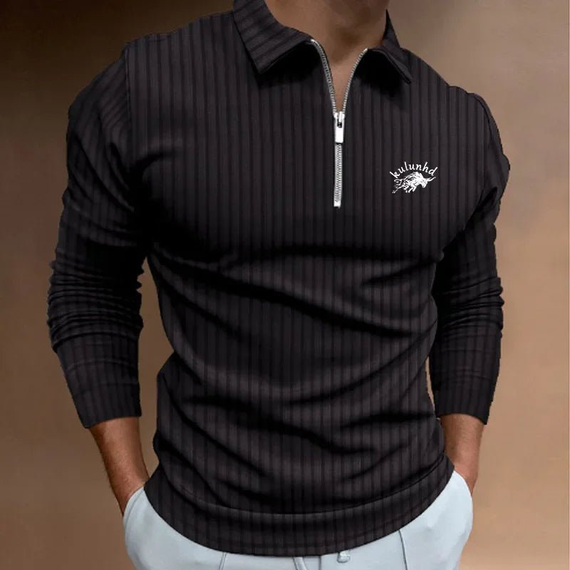 2024 Spring Autumn Men Long Sleeve Zipper Polo Shirt Men Golf Polo Shirt Fashion Polo Shirt Casual Men Polo Shirt Men Tops Polo - La Tienda Bella