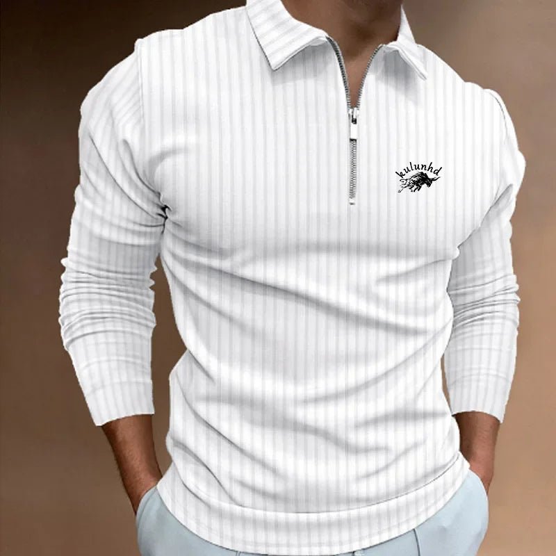2024 Spring Autumn Men Long Sleeve Zipper Polo Shirt Men Golf Polo Shirt Fashion Polo Shirt Casual Men Polo Shirt Men Tops Polo - La Tienda Bella