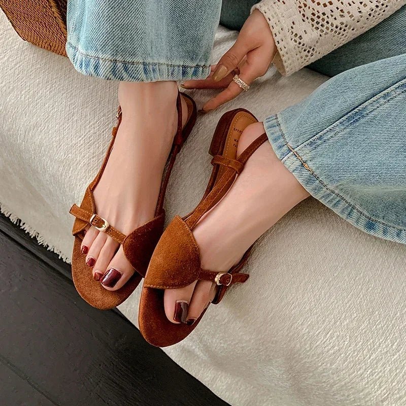 2025 Bohemian Style Summer Shoes for Women Sandals Fashion Open Toe Flats Sandal Shoes Ladies Outdoor Beach Vaction Footwear - La Tienda Bella