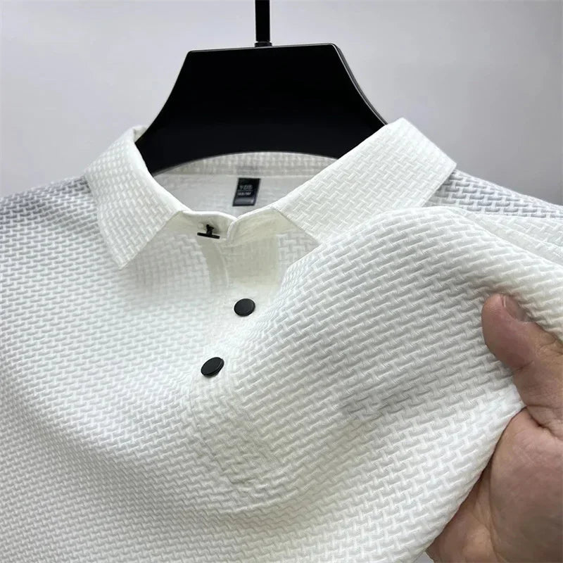 2025 Men Polo shirts New Fashion High end Men's Golf Business Polo Summer Popular Casual Short sleeved Polo Top - La Tienda Bella
