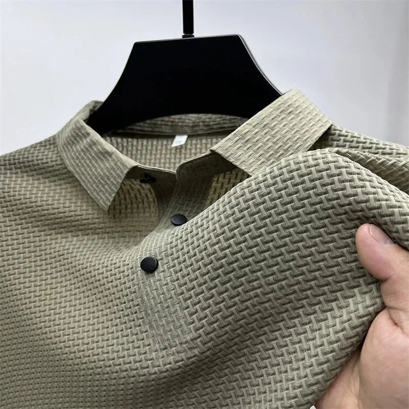 2025 Men Polo shirts New Fashion High end Men's Golf Business Polo Summer Popular Casual Short sleeved Polo Top - La Tienda Bella