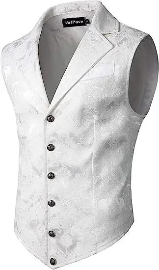 2025 Men's Fashion Jacket Suit Vest Steampunk Gothic Waistcoat Men's Casual Vest Stage Performance Costume Evening Party Vests - La Tienda Bella