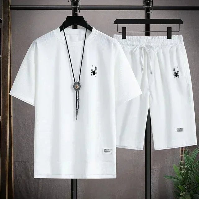 2025 Men's New Fashion Set, Casual Sportswear, Korean Fashion Classic, Summer Handsome Men's Set - La Tienda Bella