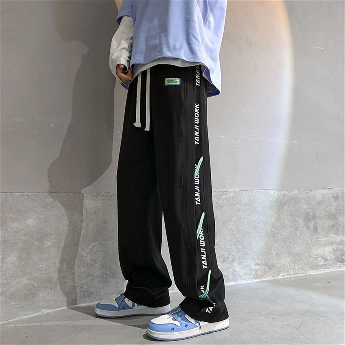 2025 New Fashion Trends Men's Casual Pants Processing Pants Thin Loose Oversized Elastic Breathable and Ventilated Pants - La Tienda Bella