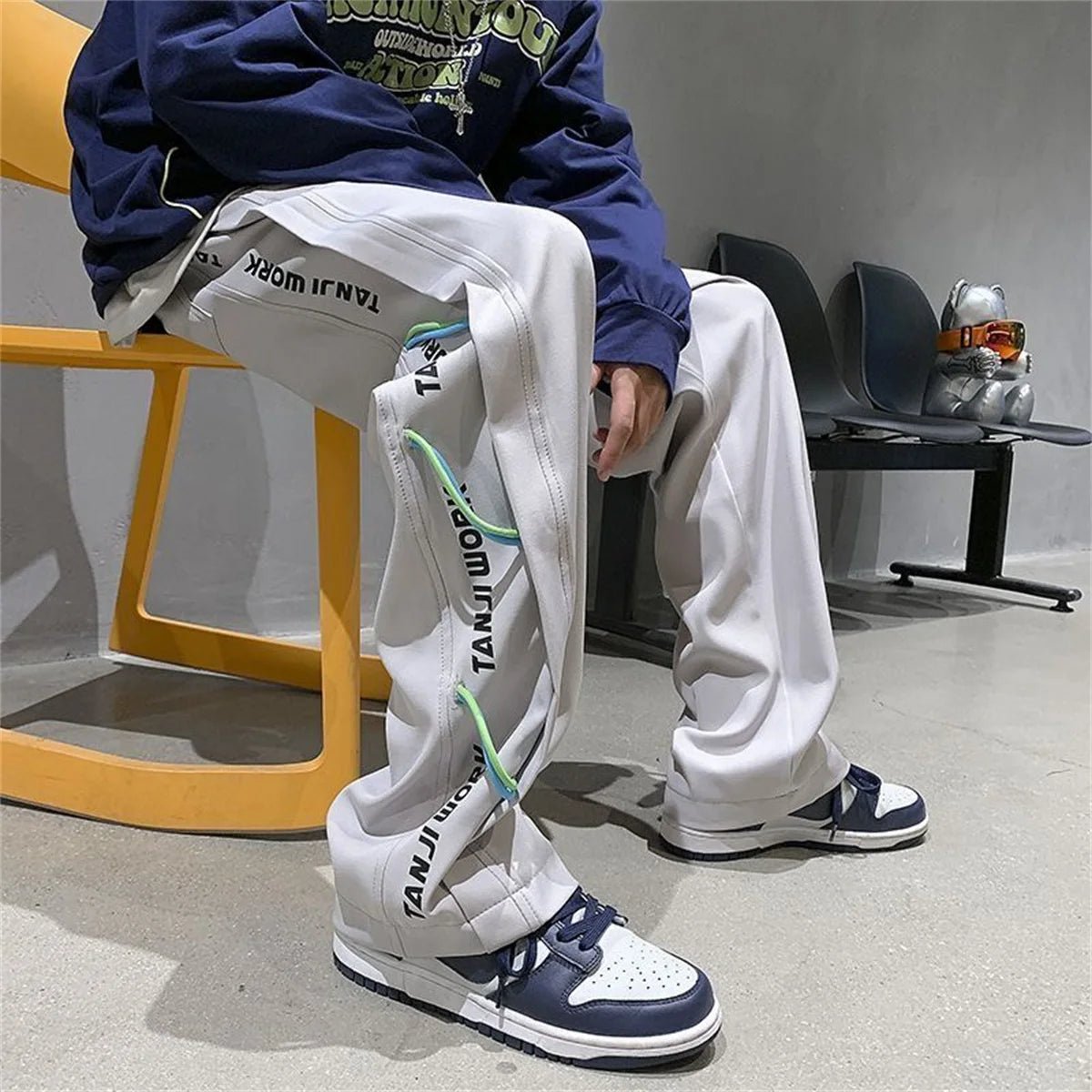 2025 New Fashion Trends Men's Casual Pants Processing Pants Thin Loose Oversized Elastic Breathable and Ventilated Pants - La Tienda Bella