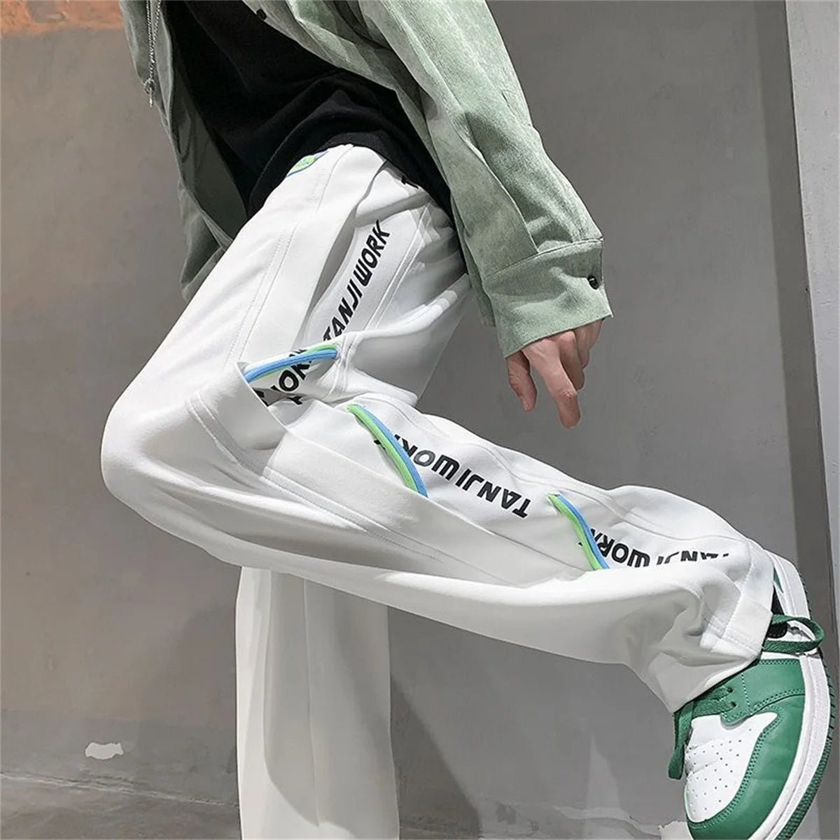 2025 New Fashion Trends Men's Casual Pants Processing Pants Thin Loose Oversized Elastic Breathable and Ventilated Pants - La Tienda Bella