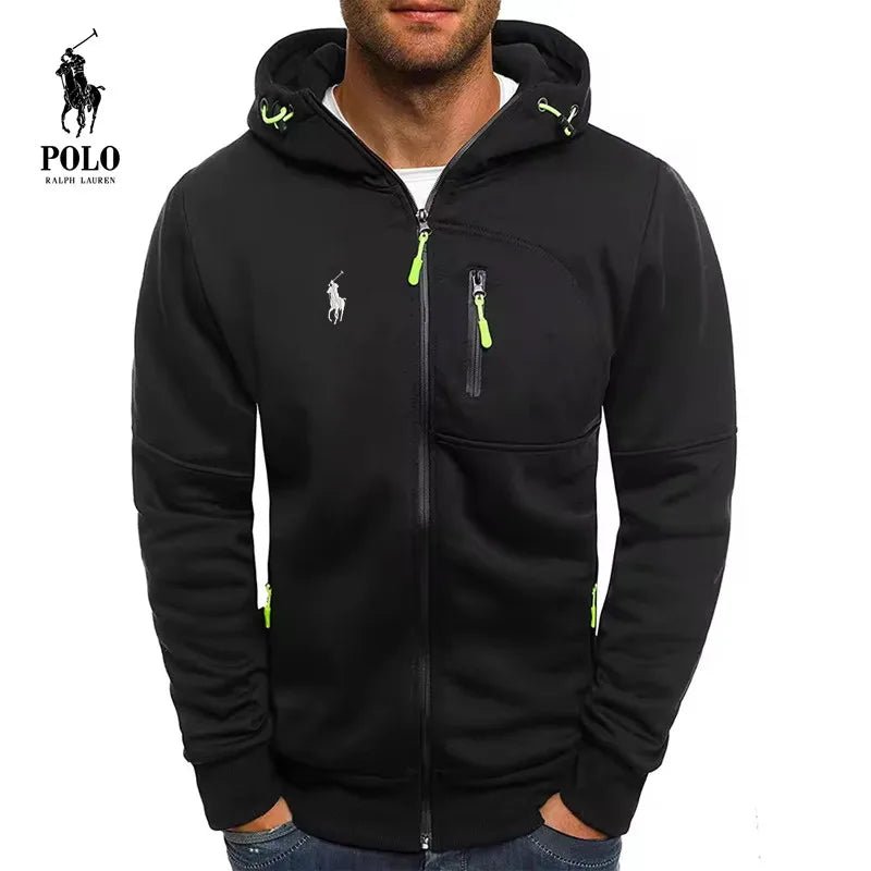 2025 New Men's Polo Ralph Lauren Jacket, Long - sleeved, Autumn and Winter Fashion, Sporty and Casual, Zippered Hooded Men's Sweat - La Tienda Bella