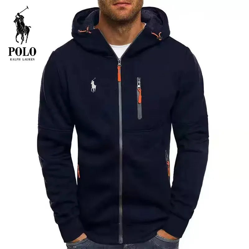 2025 New Men's Polo Ralph Lauren Jacket, Long - sleeved, Autumn and Winter Fashion, Sporty and Casual, Zippered Hooded Men's Sweat - La Tienda Bella