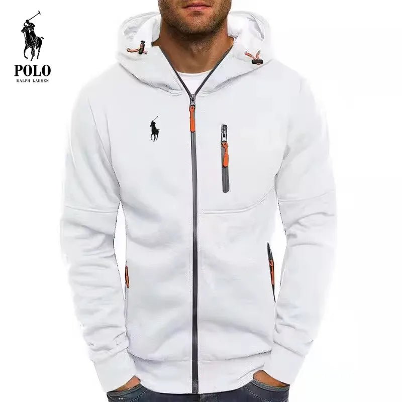 2025 New Men's Polo Ralph Lauren Jacket, Long - sleeved, Autumn and Winter Fashion, Sporty and Casual, Zippered Hooded Men's Sweat - La Tienda Bella