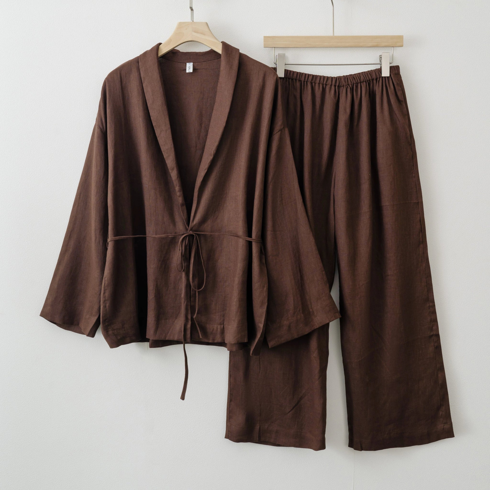 2025 Summer Women Linen Kimono Blouse Pants sets - La Tienda Bella