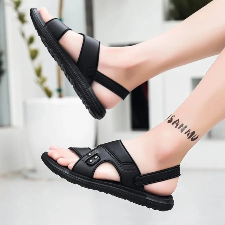 2025Summer Men Sandals Open Toe Flat Mens Casual Shoes Outdoor Walking Sandals for Men Beach Shoes men summer sandals men shoes - La Tienda Bella