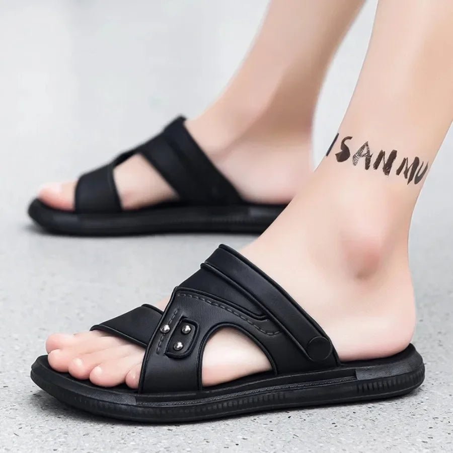 2025Summer Men Sandals Open Toe Flat Mens Casual Shoes Outdoor Walking Sandals for Men Beach Shoes men summer sandals men shoes - La Tienda Bella