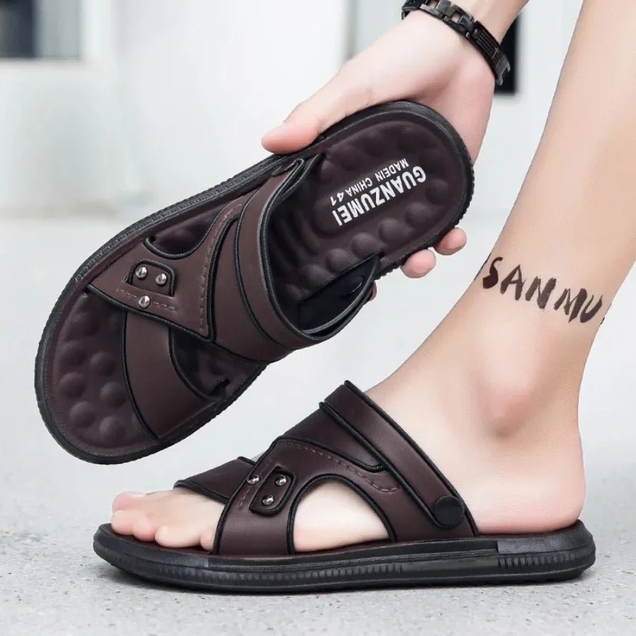 2025Summer Men Sandals Open Toe Flat Mens Casual Shoes Outdoor Walking Sandals for Men Beach Shoes men summer sandals men shoes - La Tienda Bella