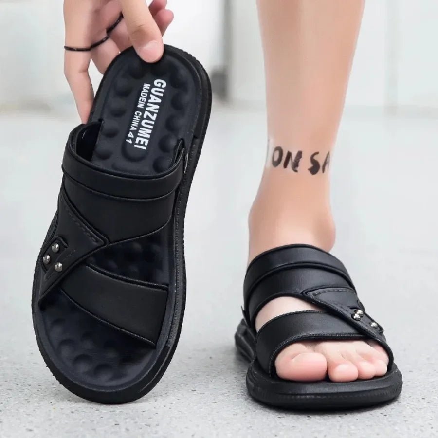 2025Summer Men Sandals Open Toe Flat Mens Casual Shoes Outdoor Walking Sandals for Men Beach Shoes men summer sandals men shoes - La Tienda Bella