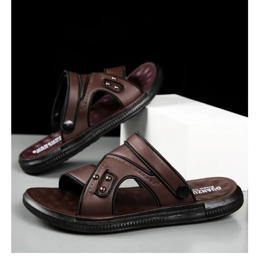 2025Summer Men Sandals Open Toe Flat Mens Casual Shoes Outdoor Walking Sandals for Men Beach Shoes men summer sandals men shoes - La Tienda Bella