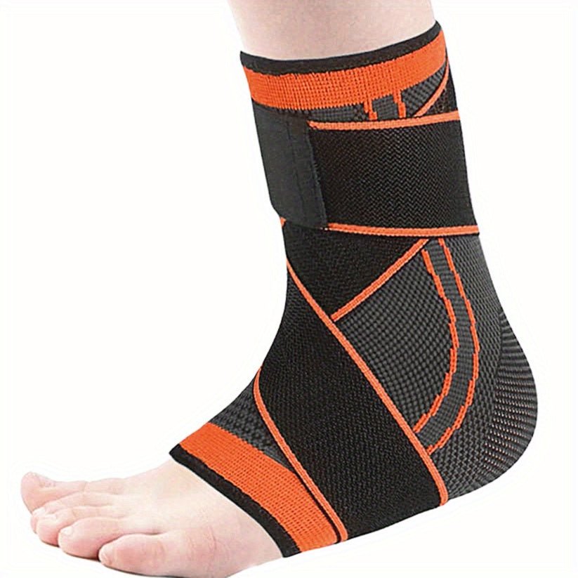 2pcs/1 Pair Ankle Brace, Adjustable Compression, High Elastic, Polyester (Polyester Fiber), Pull on Closure, Hand Wash Only, for Men & Women, Fitness, Weightlifting, Sports, Hikin - La Tienda Bella
