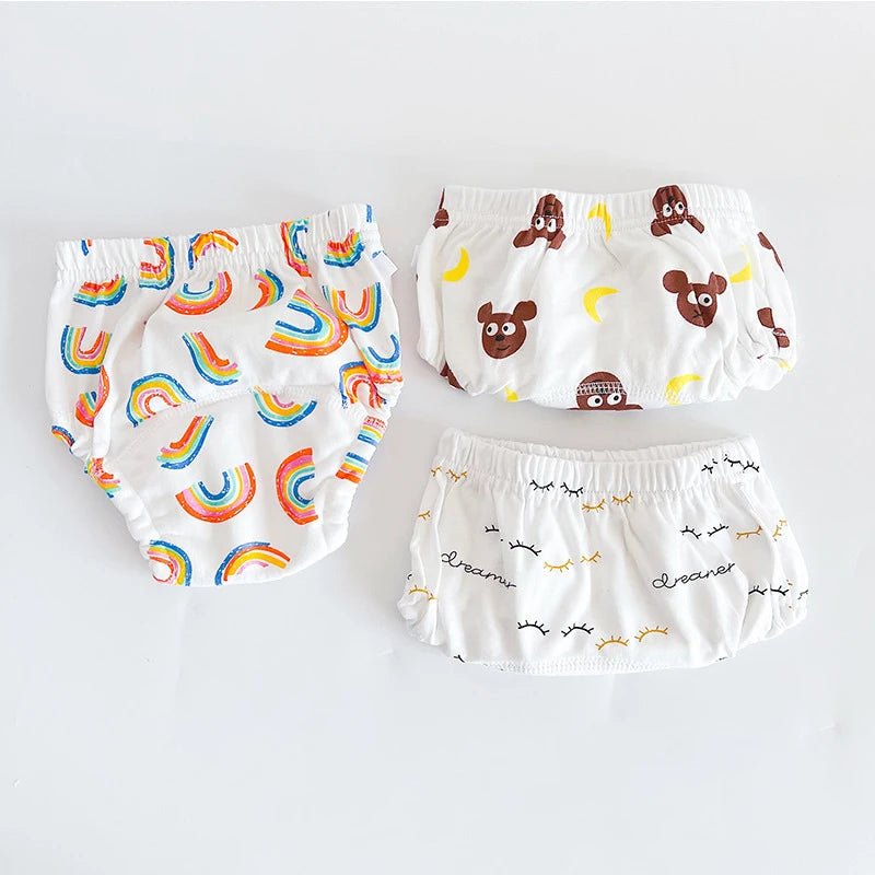 3 Pieces/lot Baby Training Pants 6 Layers Bebe Cloth Diaper Reusable Washable Cotton Elastic Waist Cloth Diapers 8 - 18KG Nappy - La Tienda Bella