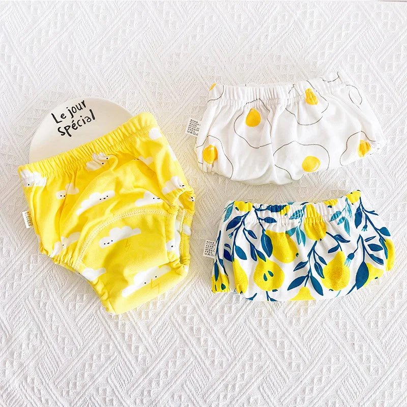 3 Pieces/lot Baby Training Pants 6 Layers Bebe Cloth Diaper Reusable Washable Cotton Elastic Waist Cloth Diapers 8 - 18KG Nappy - La Tienda Bella