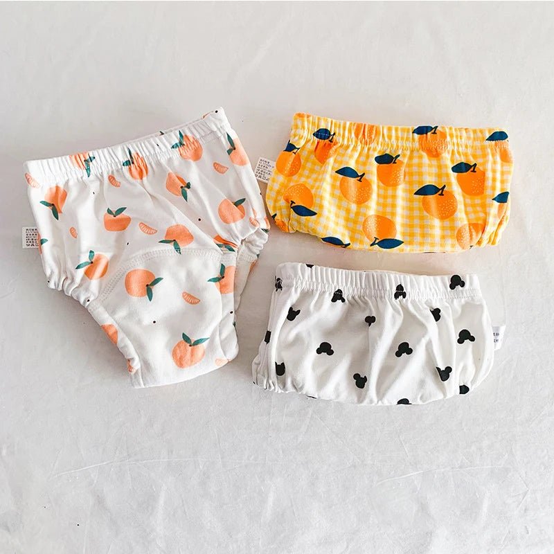 3 Pieces/lot Baby Training Pants 6 Layers Bebe Cloth Diaper Reusable Washable Cotton Elastic Waist Cloth Diapers 8 - 18KG Nappy - La Tienda Bella