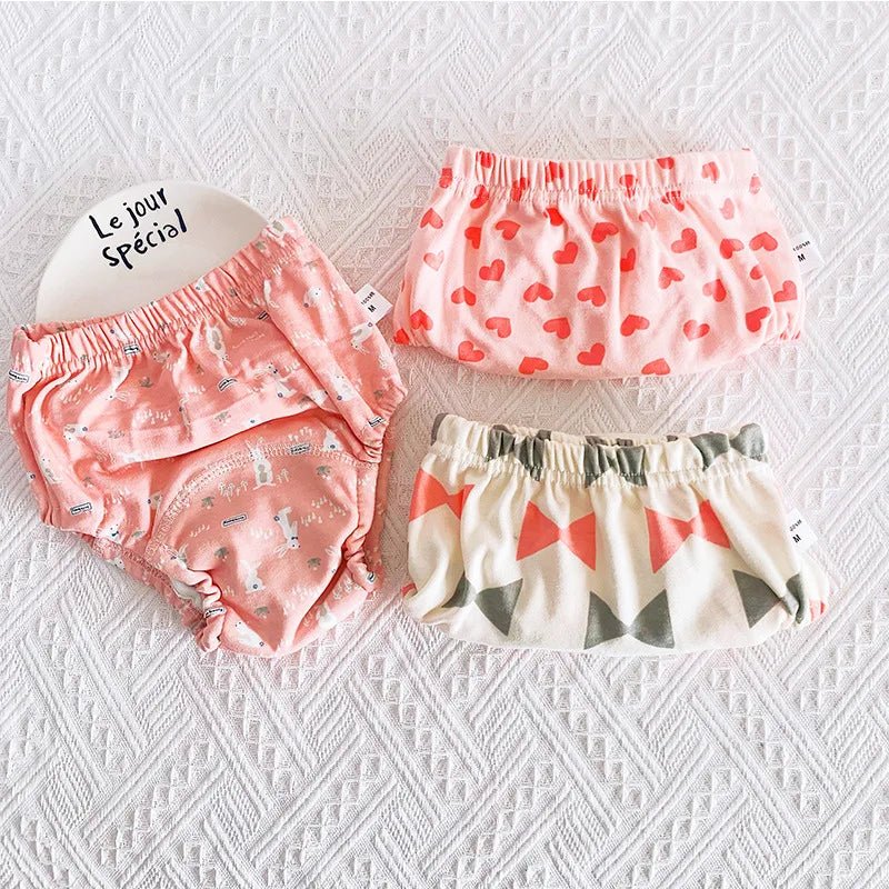 3 Pieces/lot Baby Training Pants 6 Layers Bebe Cloth Diaper Reusable Washable Cotton Elastic Waist Cloth Diapers 8 - 18KG Nappy - La Tienda Bella