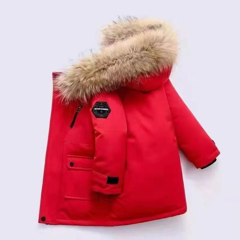 Kids Winter Hooded Jackets -30℃ Warm Coats 5-12Y - La Tienda Bella