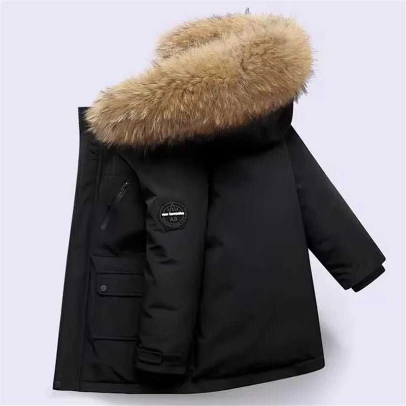 Kids Winter Hooded Jackets -30℃ Warm Coats 5-12Y - La Tienda Bella
