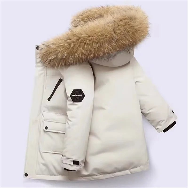 Kids Winter Hooded Jackets -30℃ Warm Coats 5-12Y - La Tienda Bella