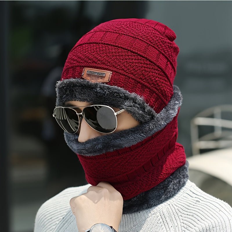 3pcs Winter Beanie & Scarf Set - Thick Fleece - Lined Knit Hats, Neck Gaiters for Men & Women - Stylish & Warm - La Tienda Bella