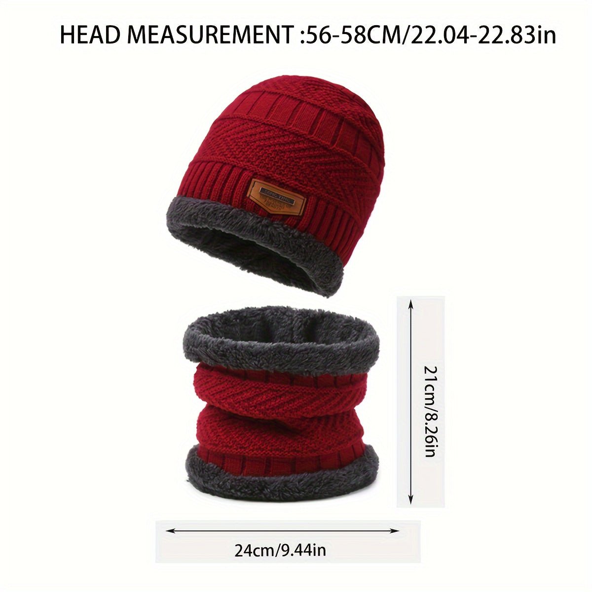 3pcs Winter Beanie & Scarf Set - Thick Fleece - Lined Knit Hats, Neck Gaiters for Men & Women - Stylish & Warm - La Tienda Bella