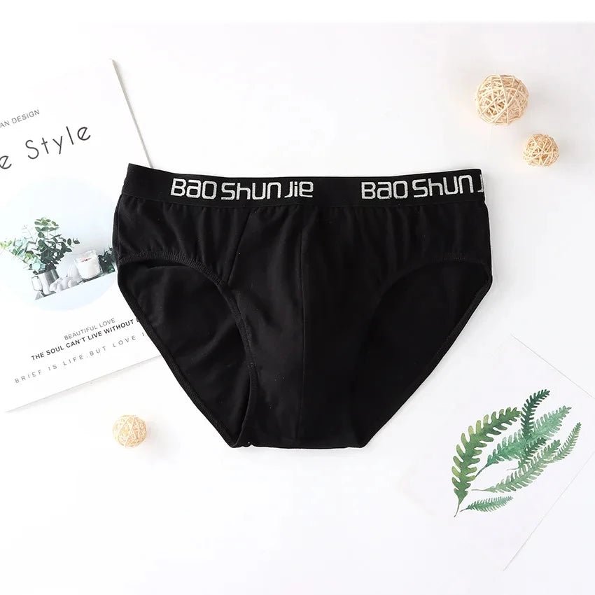 4pcs Men Underwear 100% Cotton Men boxer briefs Medium Waist Breathable Men Panties Fashion Boys Soft Comfortable Men Underpant - La Tienda Bella