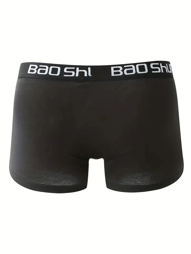 4pcs Men Underwear Cotton Men Boxer Shorts Medium Waist Breathable Men Panties Larger Size L - Lot Soft Comfortable Men Boxer - La Tienda Bella