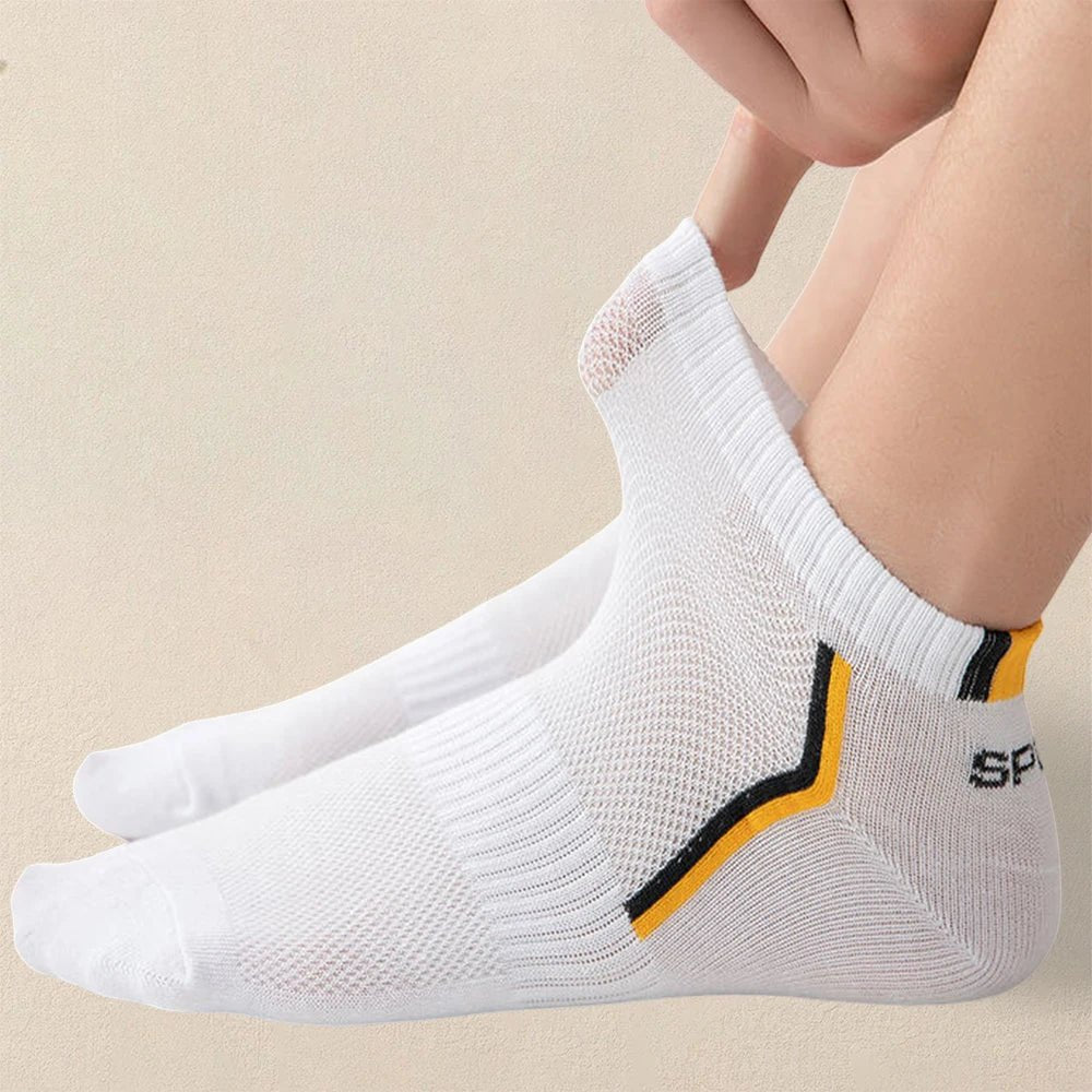 5 Pairs Men Summer Socks Trendy Fashionable Simple Versatile Men Ankle Socks Comfortable Lightweight Breathable Casual Socks - La Tienda Bella