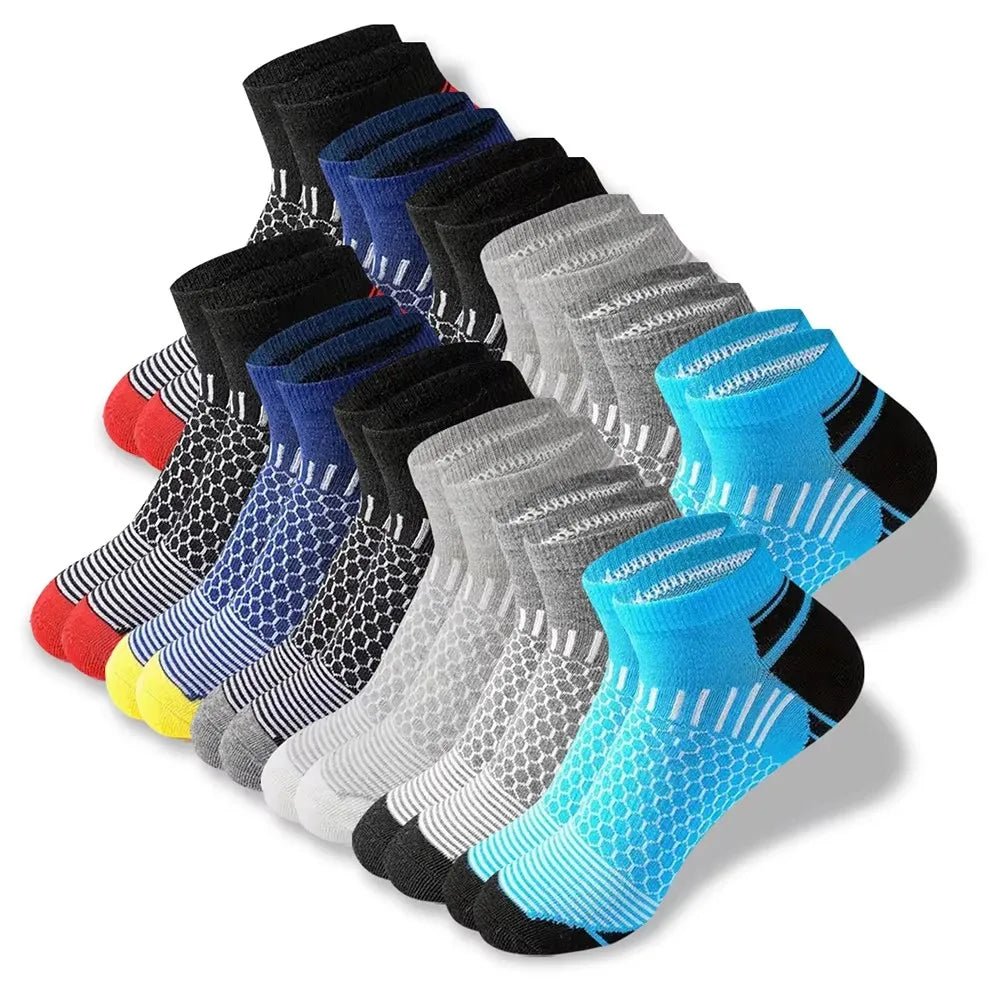 5 Pairs Men Summer Socks Trendy Fashionable Simple Versatile Men Ankle Socks Comfortable Lightweight Breathable Casual Socks - La Tienda Bella