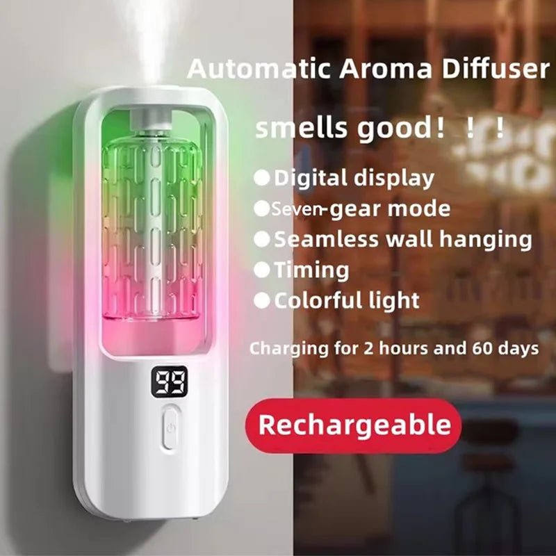 50ml Wall Mounted Aroma Diffuser Essential Oils Diffuser with Time Setting Air Purifying Fragrance Diffusing For Bedroom Toilet - La Tienda Bella