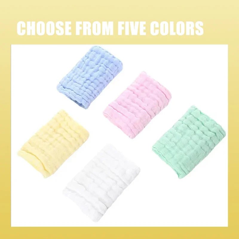 5pcs Baby Muslin Washcloths Burp Cloths, Baby Face Towels, Natural Muslin Cotton Baby Wipes, Soft Face Cloths For Newborn, Baby - La Tienda Bella