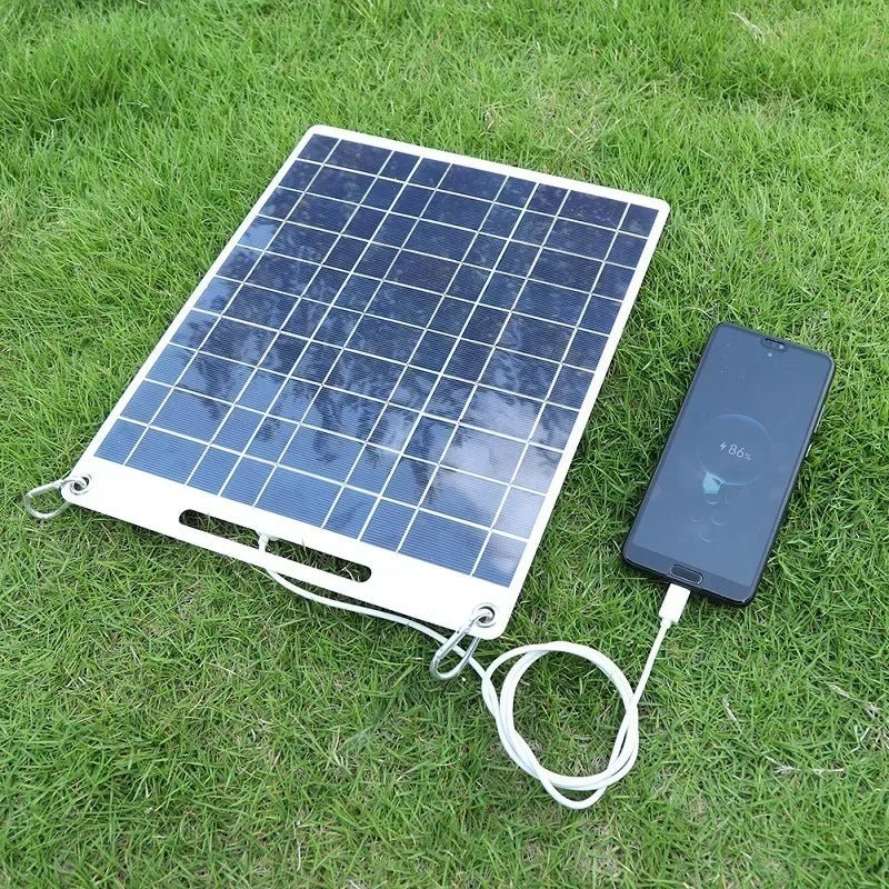 5V Solar Panel Waterproof Portable Dual USB Charger Outdoor Camping Solar Power Bank Battery Charging Plate - La Tienda Bella