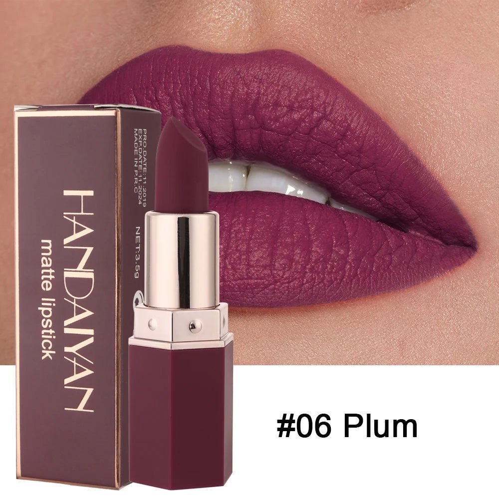 6 - Color Matte Lipstick , Non - Fading, Non - Stick Cup Long - Lasting Velvet Finish, Smooth Matte Lip Color Waterproof Smudge - proof - La Tienda Bella