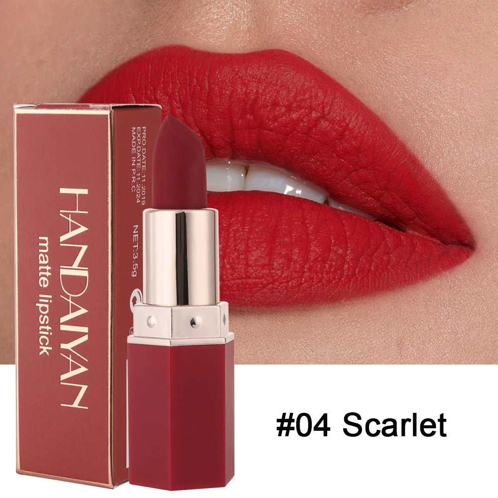 6 - Color Matte Lipstick , Non - Fading, Non - Stick Cup Long - Lasting Velvet Finish, Smooth Matte Lip Color Waterproof Smudge - proof - La Tienda Bella