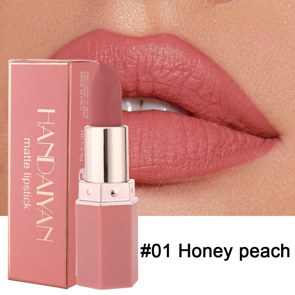 6 - Color Matte Lipstick , Non - Fading, Non - Stick Cup Long - Lasting Velvet Finish, Smooth Matte Lip Color Waterproof Smudge - proof - La Tienda Bella