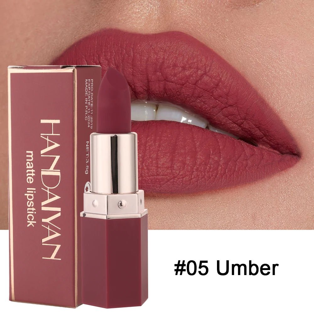 6 - Color Matte Lipstick , Non - Fading, Non - Stick Cup Long - Lasting Velvet Finish, Smooth Matte Lip Color Waterproof Smudge - proof - La Tienda Bella