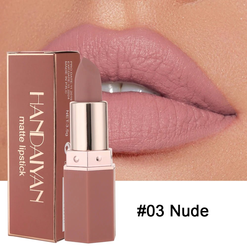 6 - Color Matte Lipstick , Non - Fading, Non - Stick Cup Long - Lasting Velvet Finish, Smooth Matte Lip Color Waterproof Smudge - proof - La Tienda Bella
