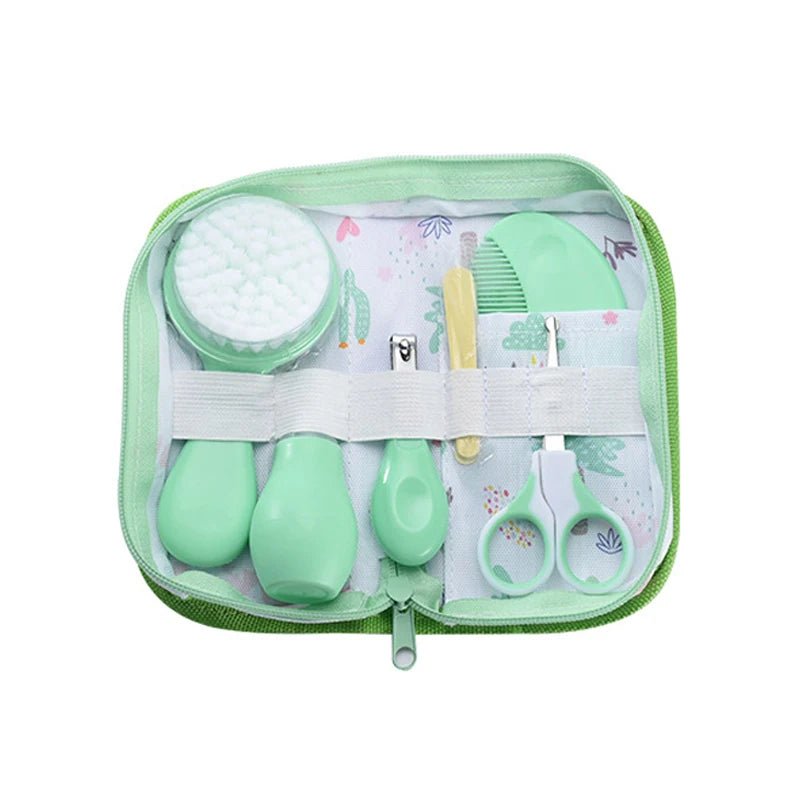 6Pcs Baby Care Kit+Storage Bag Nasal Aspirator Nail Scissors Hair Comb Brush Cleaning Tools Set- La Tienda Bella