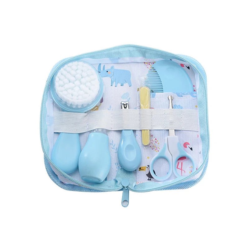 6Pcs Baby Care Kit+Storage Bag Nasal Aspirator Nail Scissors Hair Comb Brush Cleaning Tools Set- La Tienda Bella