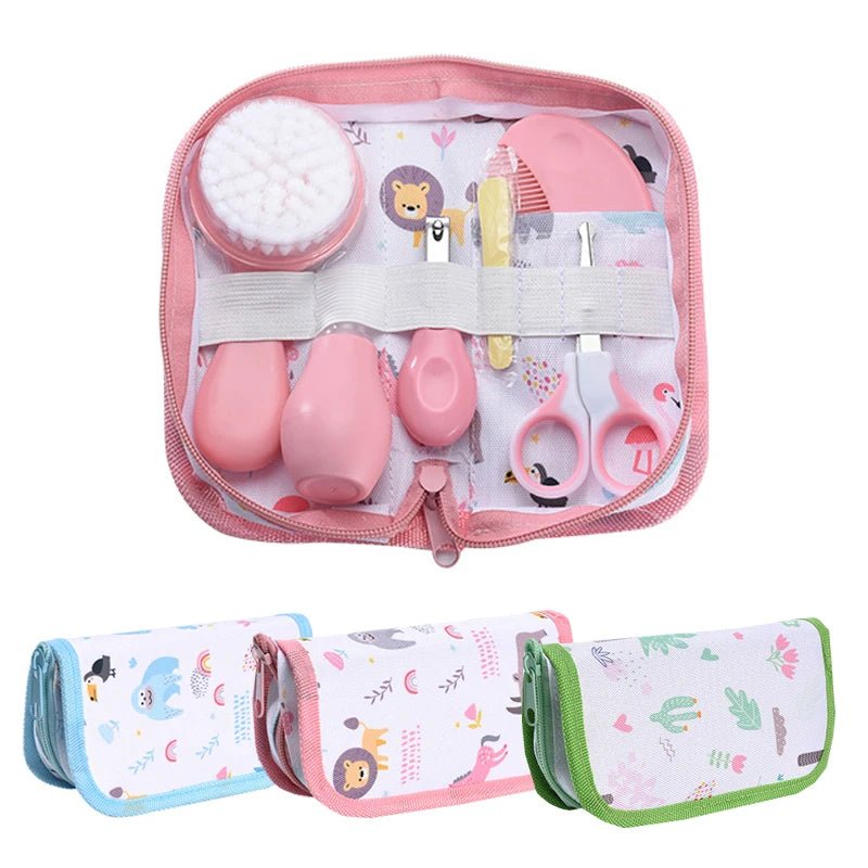 6Pcs Baby Care Kit+Storage Bag Nasal Aspirator Nail Scissors Hair Comb Brush Cleaning Tools Set- La Tienda Bella