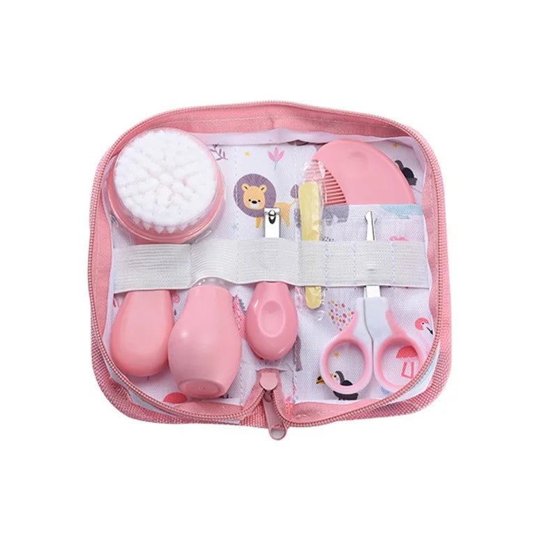 6Pcs/set Newborn Baby Care Kit Cleaning Supplies Head Comb Brush Scissors Nasal Aspirator Nail - La Tienda Bella