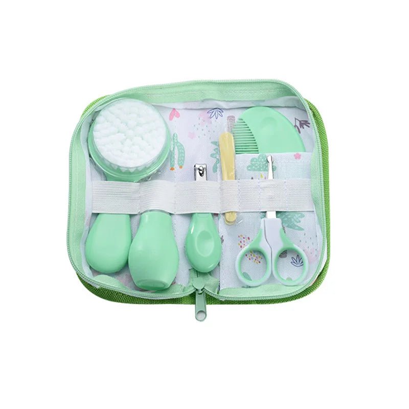 6Pcs/set Newborn Baby Care Kit Cleaning Supplies Head Comb Brush Scissors Nasal Aspirator Nail - La Tienda Bella
