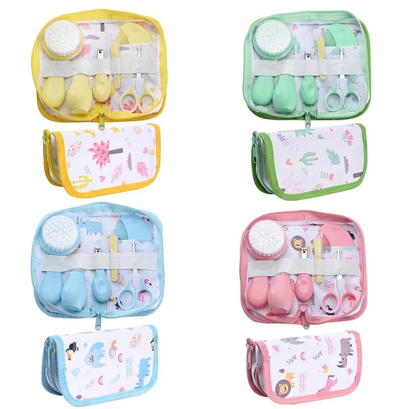 6Pcs/set Newborn Baby Care Kit Cleaning Supplies Head Comb Brush Scissors Nasal Aspirator Nail - La Tienda Bella