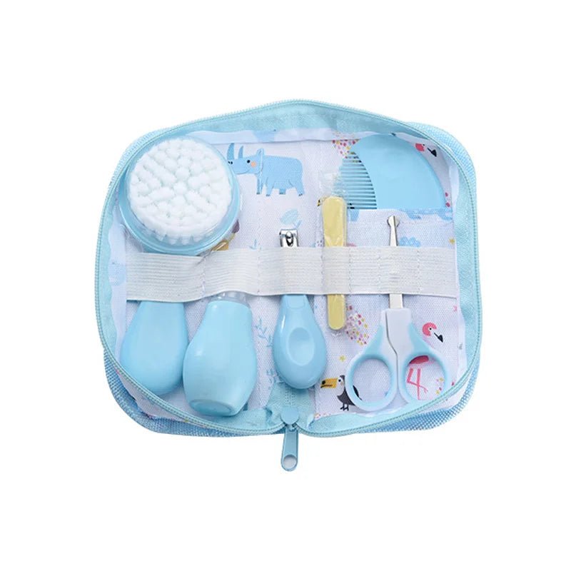 6Pcs/set Newborn Baby Care Kit Cleaning Supplies Head Comb Brush Scissors Nasal Aspirator Nail - La Tienda Bella