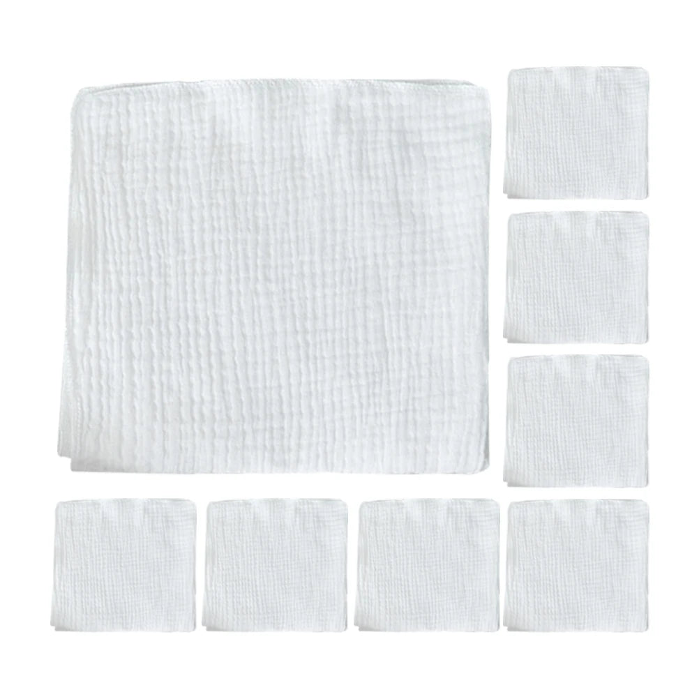 8 Pcs Cotton Gauze Diapers Infant Washcloths Burp Baby For Breathable Soft Reusable Cloth Diapers Muslin Burp Rags Washable Flat - La Tienda Bella