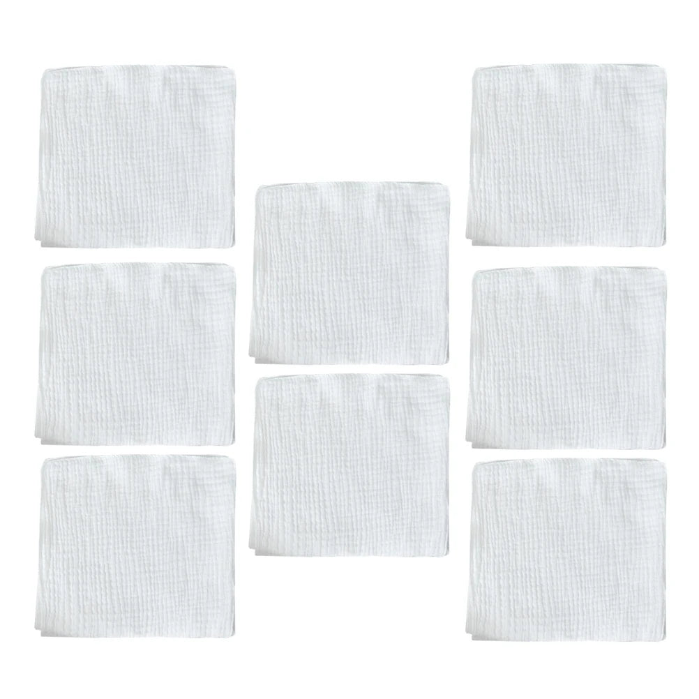 8 Pcs Cotton Gauze Diapers Infant Washcloths Burp Baby For Breathable Soft Reusable Cloth Diapers Muslin Burp Rags Washable Flat - La Tienda Bella